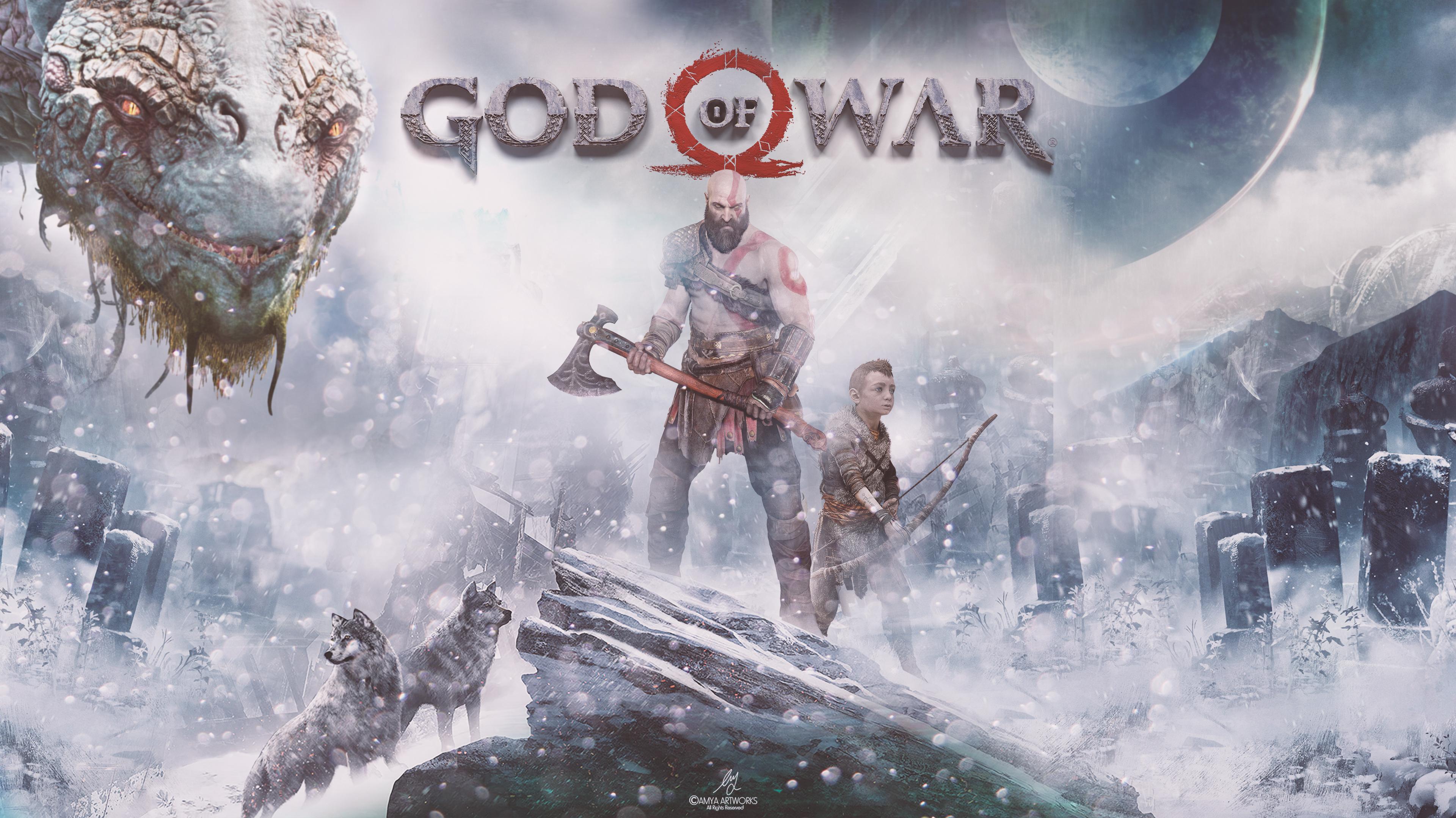 Featured image of post God Of War Wallpaper 4K Mobile - Game characters illustration, god of war poster, kratos, sony.