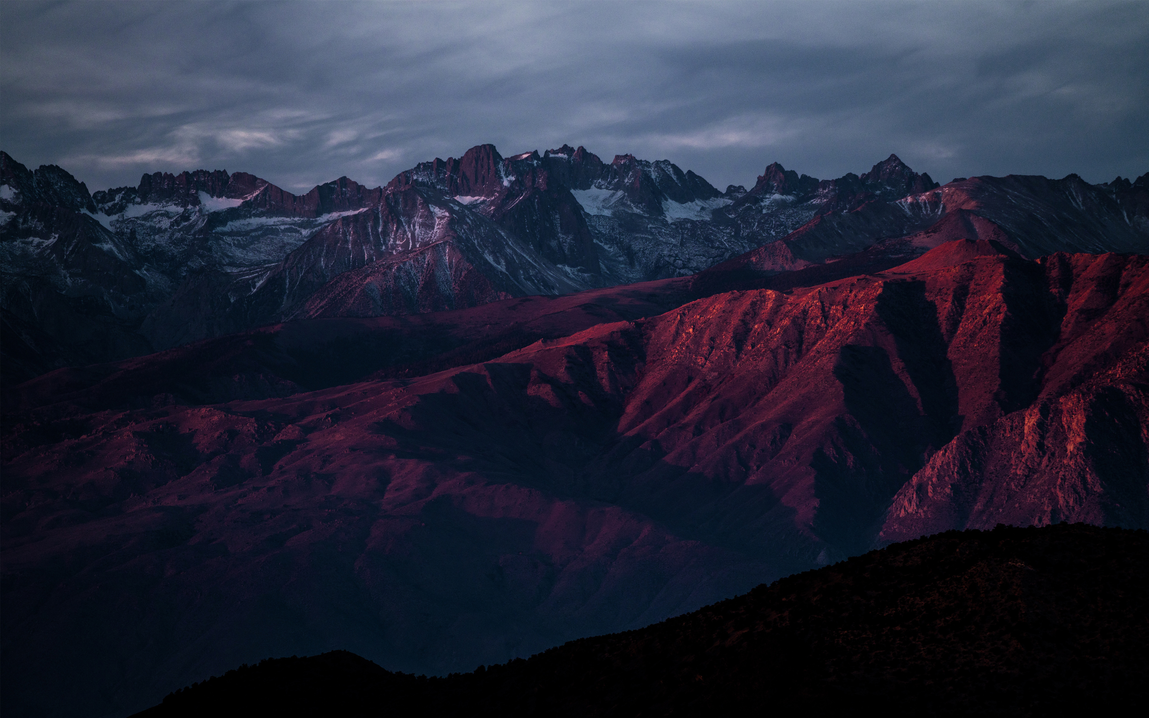 Mountains after Sunset 4K 8K Wallpaper
