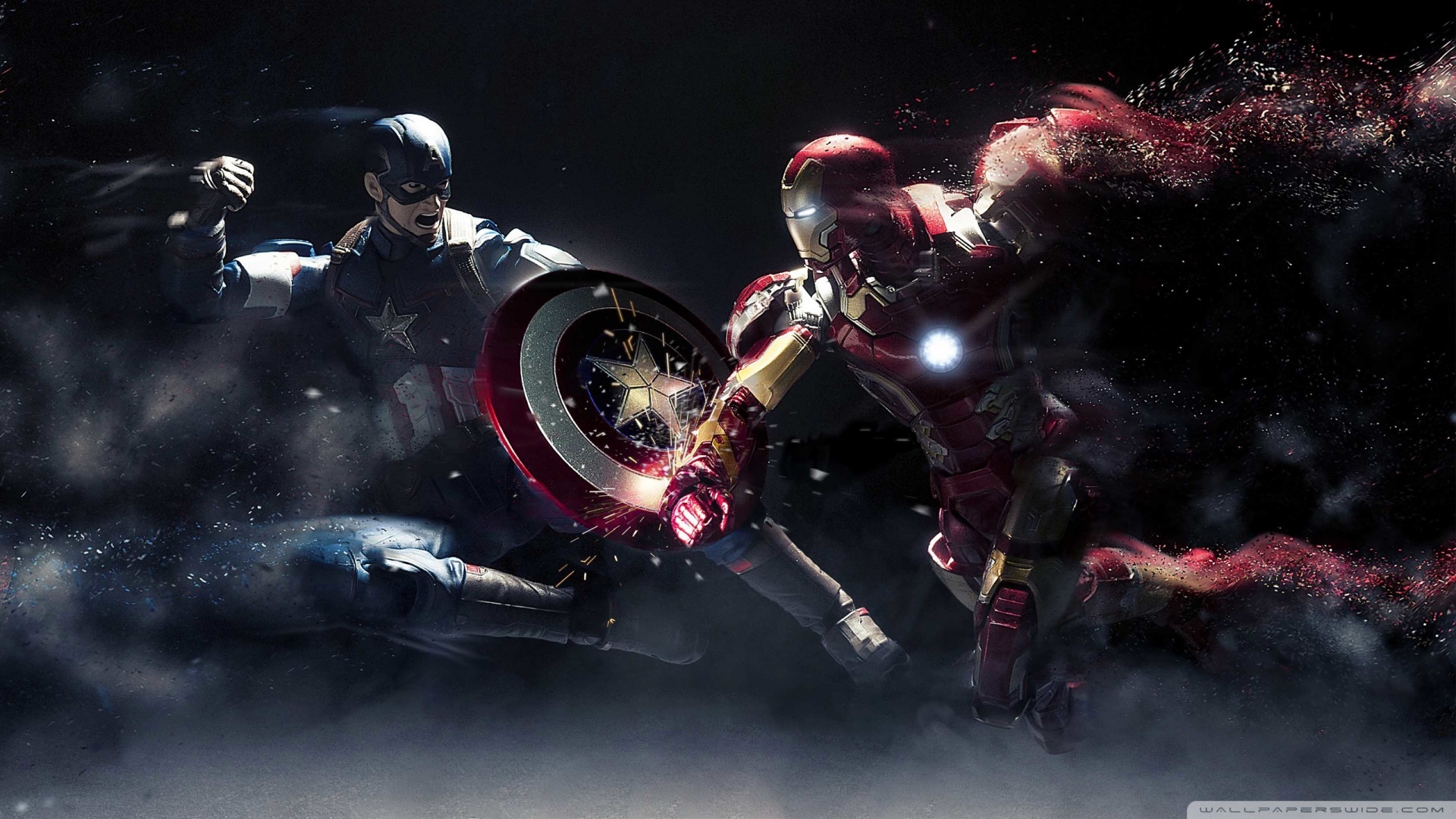 captain america vs iron man 1080p 4k - High Resolution 4K Wallpaper