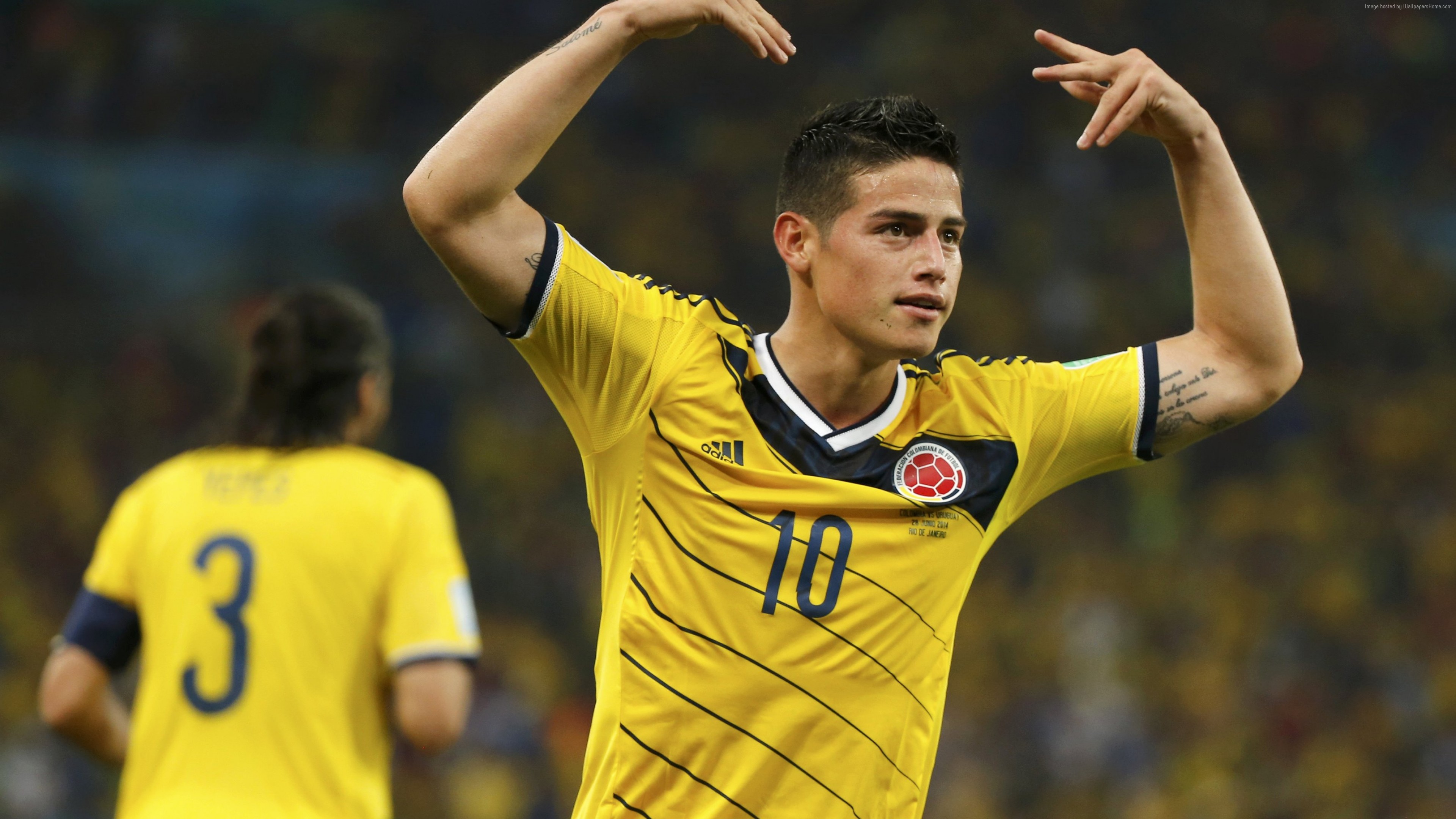 Wallpaper Football James Rodriguez The Best Players 2015 Fifa World Cup Real Madrid Footballer James David Rodriguez Rubio Sport Wallpaper Download High Resolution 4k Wallpaper