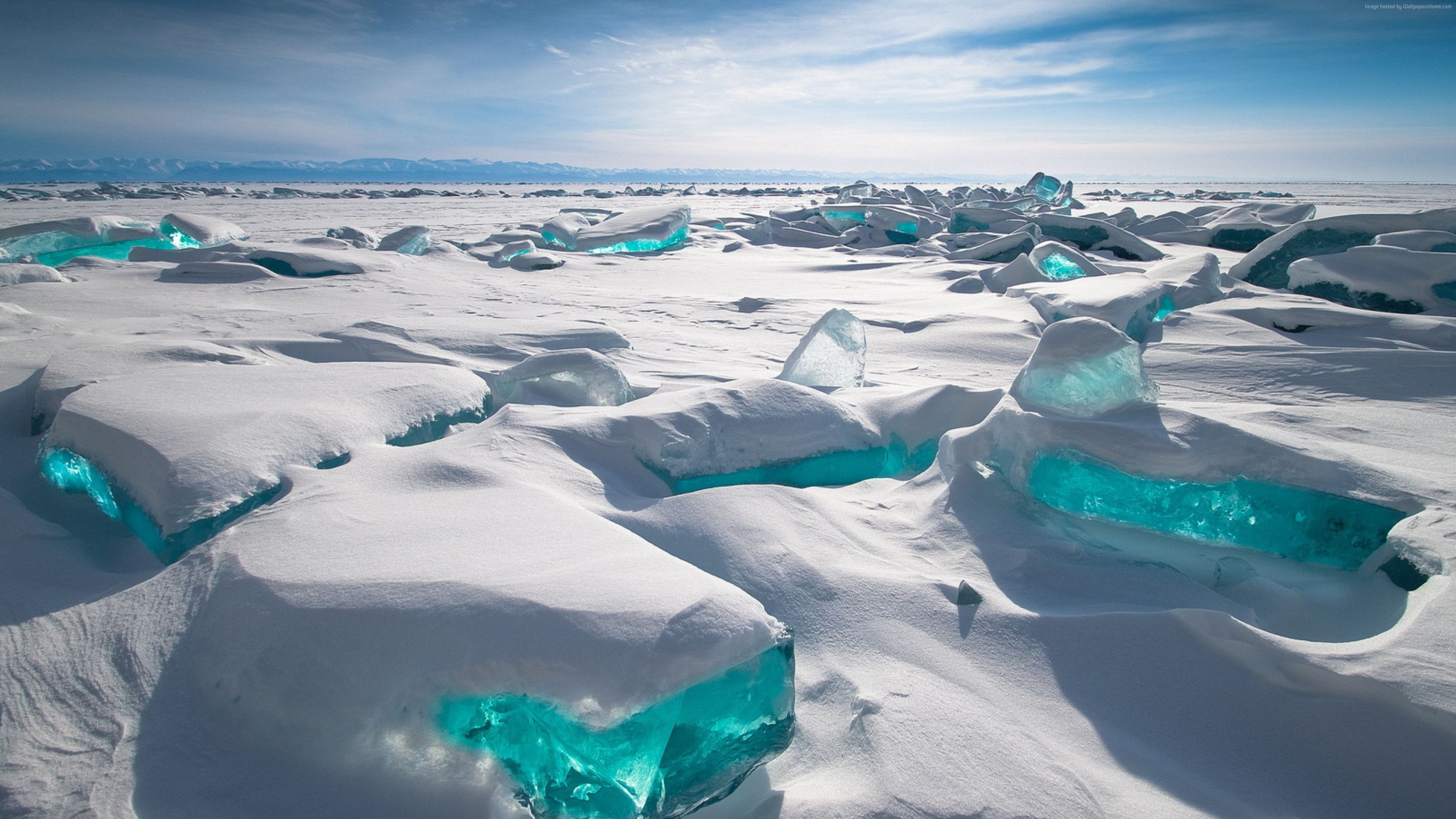 Wallpaper Lake Baikal Ice Snow Hd Nature Wallpaper Download High Resolution 4k Wallpaper
