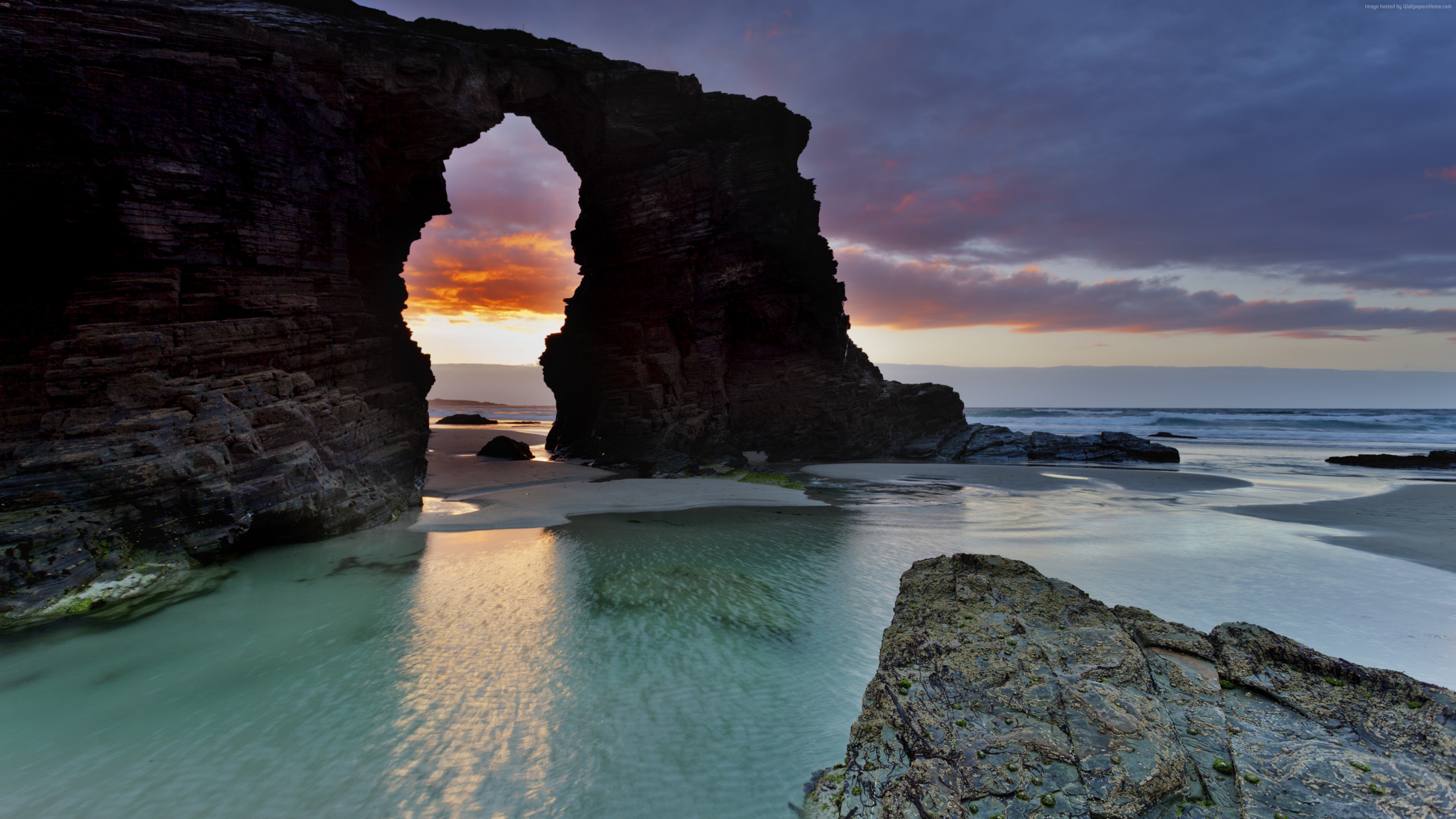 Wallpaper Playa De Las Catedrales Ribadeo Best Beaches Of 2017 Tourism Travel Resort Beach Vacation Sea Ocean Water Travel Wallpaper Download High Resolution 4k Wallpaper