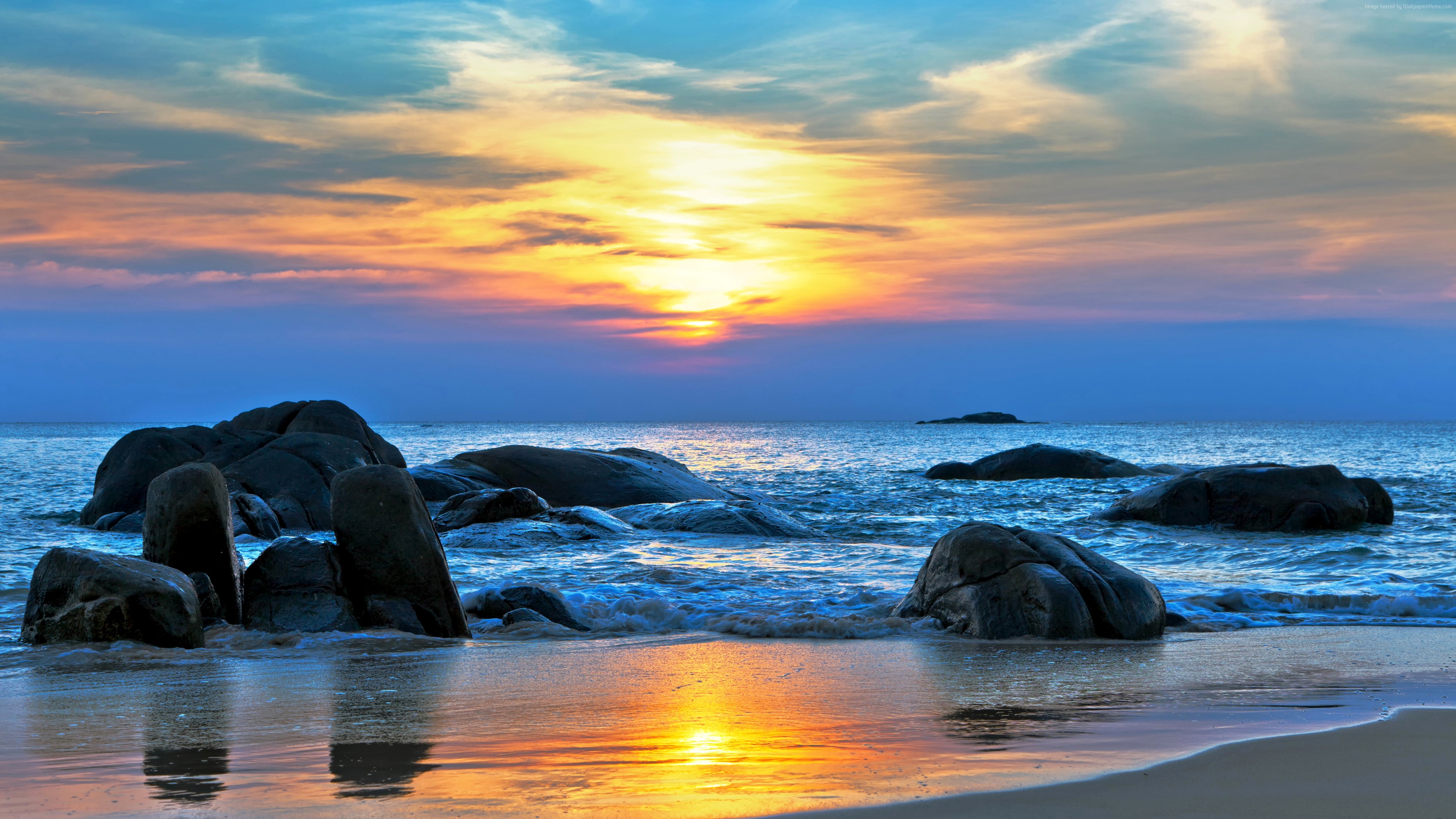 Wallpaper Sea 5k 4k Wallpaper 8k Pacific Ocean Best Beaches In The World Shore Stones Sunset Travel Wallpaper Download High Resolution 4k Wallpaper