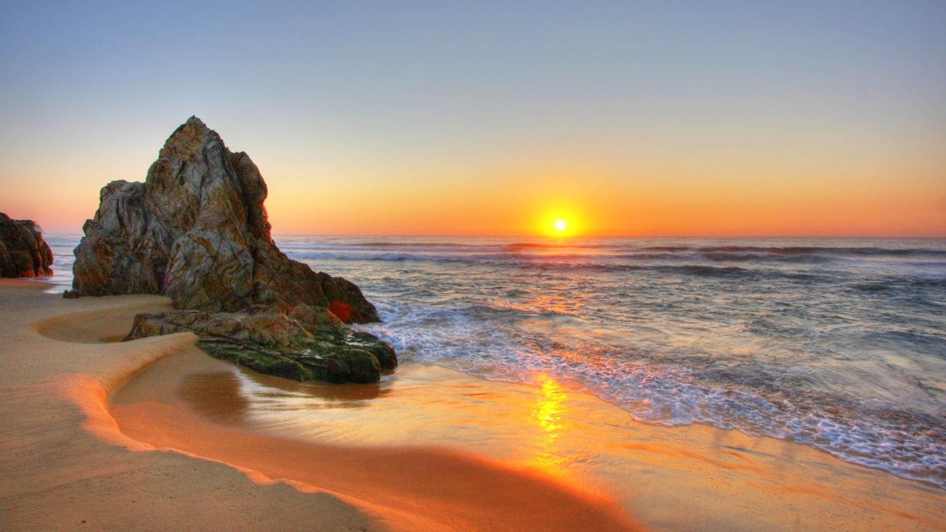 Beach Sunset Background Wallpaper Download High Resolution 4k